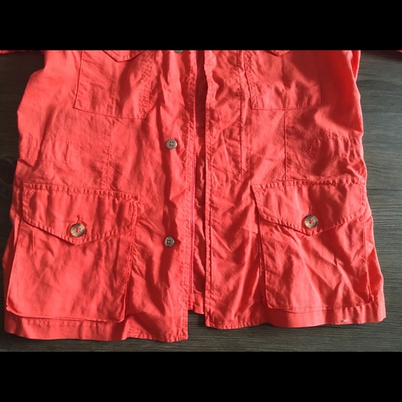 Pink Red Light Cargo Style Jacket - Picture 3 of 5